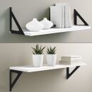 SANTORINI Regal-Set 80x25cm schwarz/weiß Element...