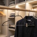 gebar Metall Kleiderbügel Classic MK 40 schwarz S-M Klammersteg