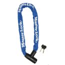 (B-Ware) Fahrradschloss blau Stahlkettenglied Kette 90cm...