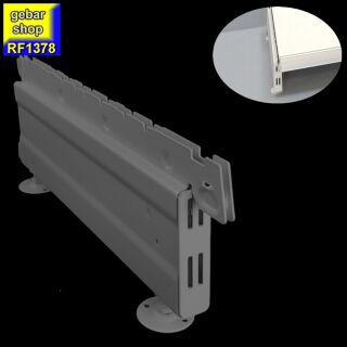 (B-Ware) Tegometall Regal Fußteil H16  T37 weißaluminium
