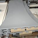 (B-Ware) Tegometall Rückwand glatt IE rund 45° H40 weißaluminium