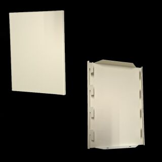 Tegometall Rückwand glatt AE 90° L16  H20 juraweiß