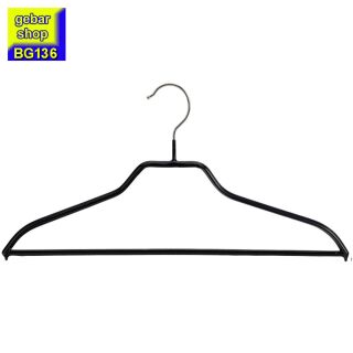 gebar Metall Kleiderbügel Classic MS 46 schwarz L-XXL Steg