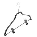 gebar Metall Kleiderbügel Classic MK 46 schwarz L-XXL Klammersteg