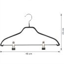 gebar Metall Kleiderbügel Classic MK 46 schwarz L-XXL Klammersteg