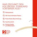 MAWA Holz Kleiderbügel Standard 42, Buche
