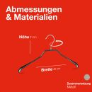 MAWA Metall Kleiderbügel Bodyform 42 L, schwarz