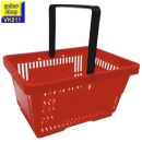 Verkaufskorb Set11 rot 20 Körbe plus Korbstapelwagen