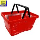 Verkaufskorb Set51 rot 10 Körbe plus Korbstapelwagen