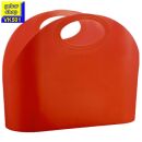 Shopping Bag Einkaufstasche in rot mit zwei Tragegriffe