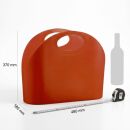 Shopping Bag Einkaufstasche in rot mit zwei Tragegriffe