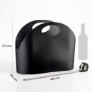 Shopping Bag Einkaufstasche in schwarz mit zwei Tragegriffe