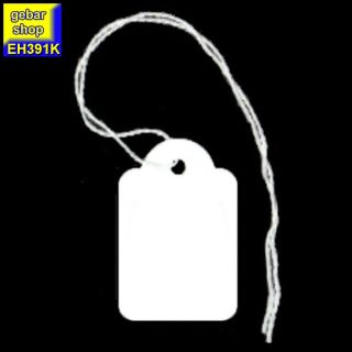 Hängeetiketten 28x43mm weiß mit Faden 500 Stück