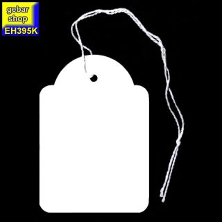 Hängeetiketten 45x65mm weiß mit Faden 400 Stück