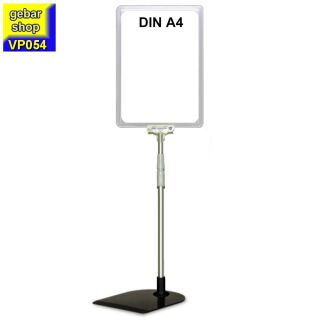 Plakatständer Set0 Fuß eckig Rahmen DIN A4 transparent