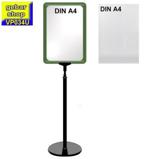 Plakatständer Set0 Rahmen U-Tasche DIN A4 grün