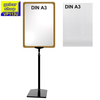 Plakatständer Set1 mit Rahmen und U-Tasche DIN A3 rot