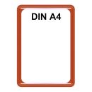 Plakatständer Set1 DIN A4 rot mit U-Tasche