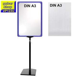 Plakatständer Set1 DIN A3 blau mit U-Tasche
