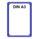 Plakatständer Set1 DIN A3 blau mit U-Tasche