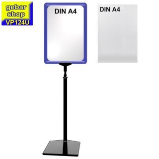 Plakatständer Set1 DIN A4 blau mit U-Tasche