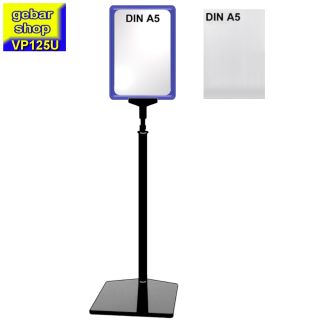 Plakatständer Set1 DIN A5 blau mit U-Tasche