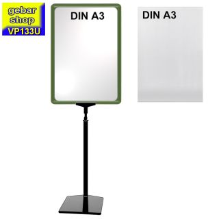 Plakatständer Set1 DIN A3 grün mit U-Tasche