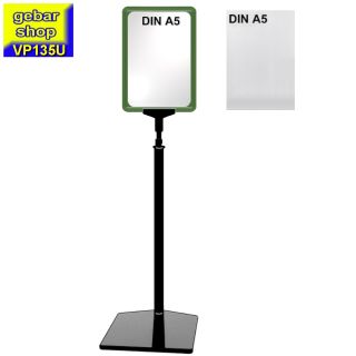 Plakatständer Set1 DIN A5 Rahmen grün mit U-Tasche
