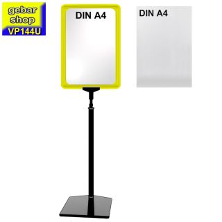 Plakatständer Set1 DIN A4 gelb mit U-Tasche