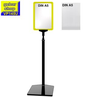 Plakatständer Set1 DIN A5 gelb mit U-Tasche