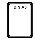 Plakatständer Set1 DIN A3 schwarz mit U-Tasche