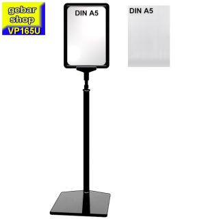 Plakatständer Set1 DIN A5 schwarz mit U-Tasche