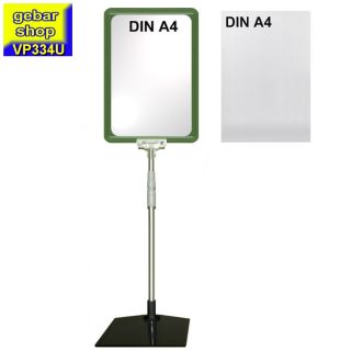 Plakatständer Set3 DIN A4 Rahmen grün mit U-Tasche