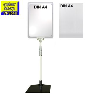 Plakatständer Set3 DIN A4 transparent mit U-Tasche