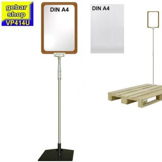 Plakatständer Set4 DIN A4 Rahmen rot U-Tasche