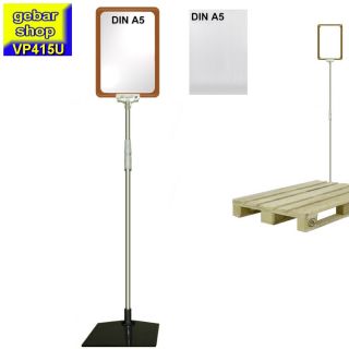 Plakatständer Set4 DIN A5 Rahmen rot U-Tasche