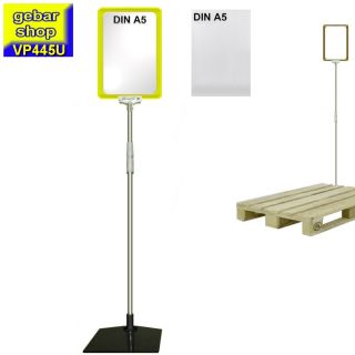Plakatständer Set4 DIN A5 Rahmen gelb U-Tasche
