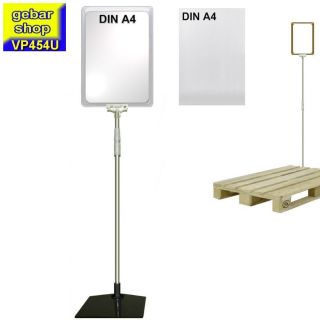 Plakatständer Set4 DIN A4 Rahmen transparent U-Tasche