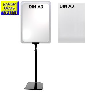 Plakatständer Set1 DIN A3 transparent mit U-Tasche