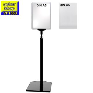 Plakatständer Set1 DIN A5 transparent mit U-Tasche