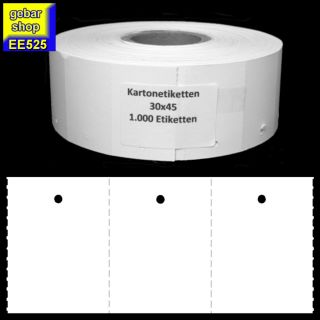Endlosetiketten 30x45mm blanco 1.000 Stück/Rolle