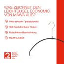 MAWA Metall Kleiderbügel Economic light 40 PT, schwarz
