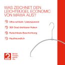 MAWA Metall Kleiderbügel Economic light 40 PT, silberfarben