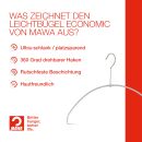 MAWA Metall Kleiderbügel Economic light 40 PT, weiß
