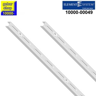 2x SB Wandschiene 1-reihig H 2500 weiß RA 50 Element System